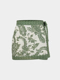 Wrap Mini Skirt in Paisley Print
