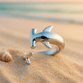 Adjustable Hammerhead Shark Silver-Tone Ring