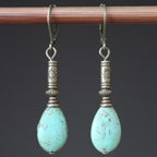 Vintage Bohemian Tibetan-Style Turquoise Earrings