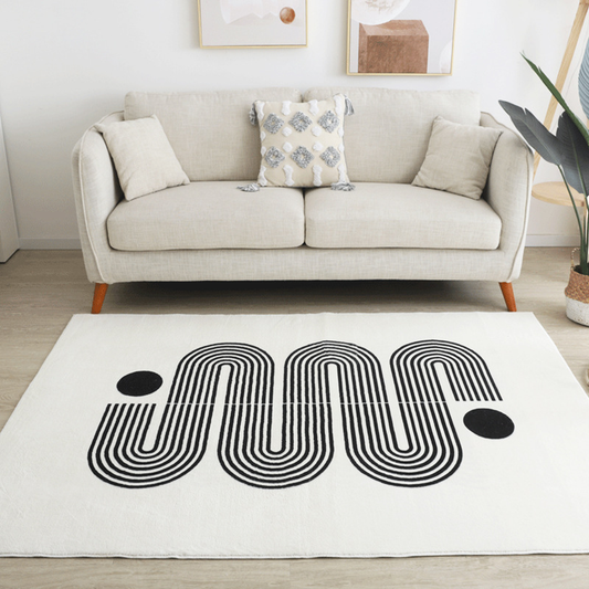 Imitation Cashmere Rectangle Floor Mat – Soft Polyester, Washable, 120x160cm