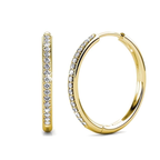 Pavé Earrings in Three Metal Tones