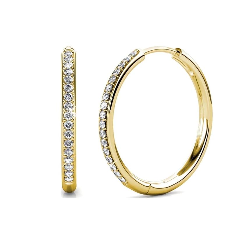 Pavé Earrings in Three Metal Tones