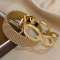 Chunky Gold-Tone Link Bracelet Set