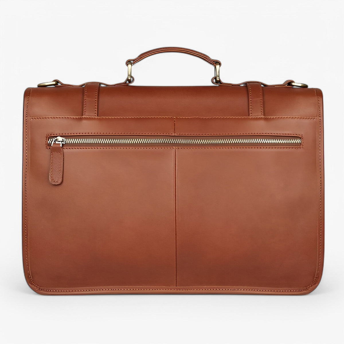 Sleek Timeless Genuine Leather Document and Laptop Folio Bag