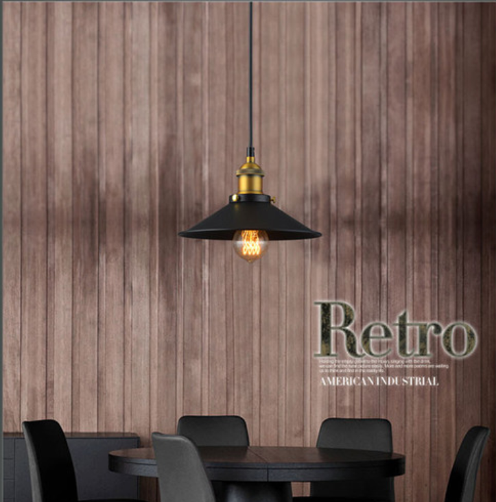 Industrial Pendant Light – Vintage Iron Ceiling Lamp for Kitchen, Dining & Hallway
