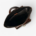 Rugged Full-Grain Cowhide Leather Roll-Top Backpack