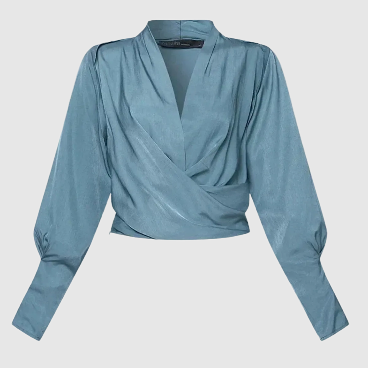 Women's Satin Wrap Blouse