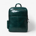Rich Green Italian Leather Luxury City Backpack