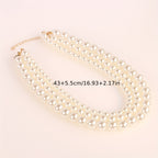 Vintage Layered Pearl Choker Necklace