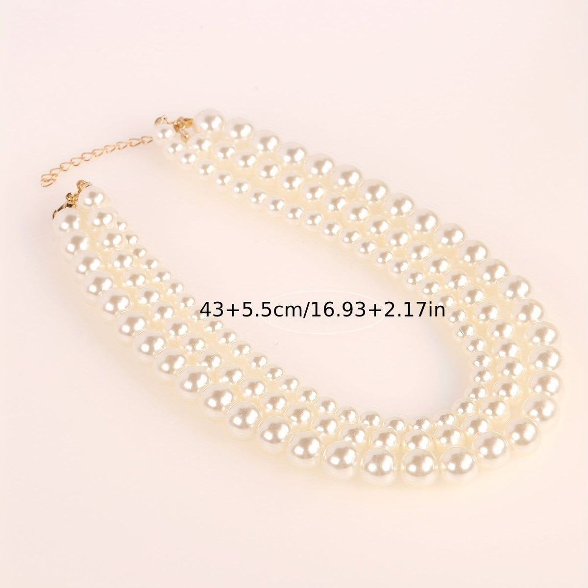 Vintage Layered Pearl Choker Necklace