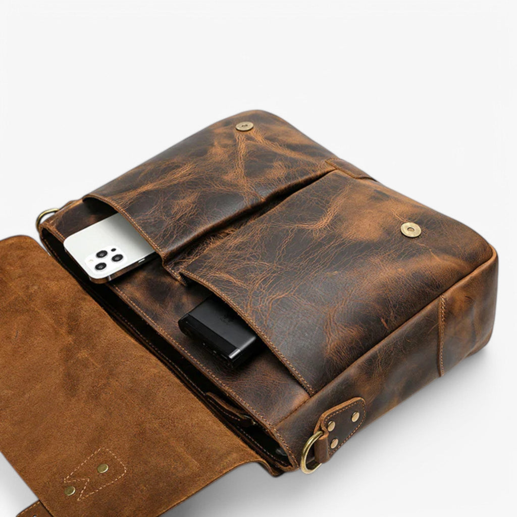 Men's Classic Vintage Genuine Leather Shoulder Bag