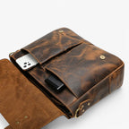 Men's Classic Vintage Genuine Leather Shoulder Bag