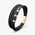 Gevlochten armband met meerdere lagen en kraaldetails