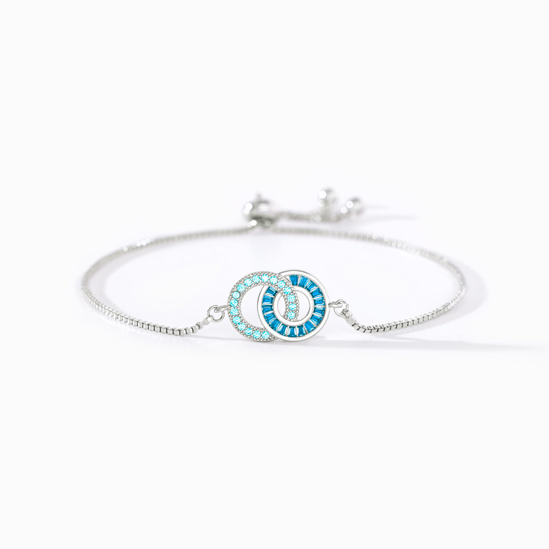 Mother and Daughter Linking Circles Bracelet