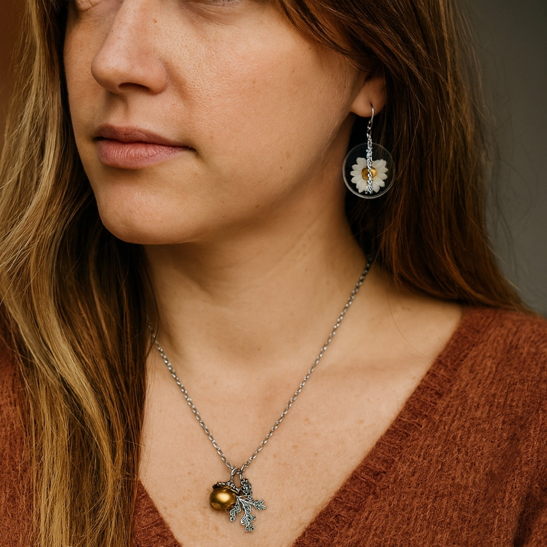 Pine Cone Pearl Necklace