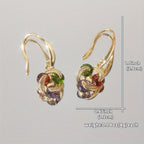 Vintage Colourful Zirconia Pendant Earrings