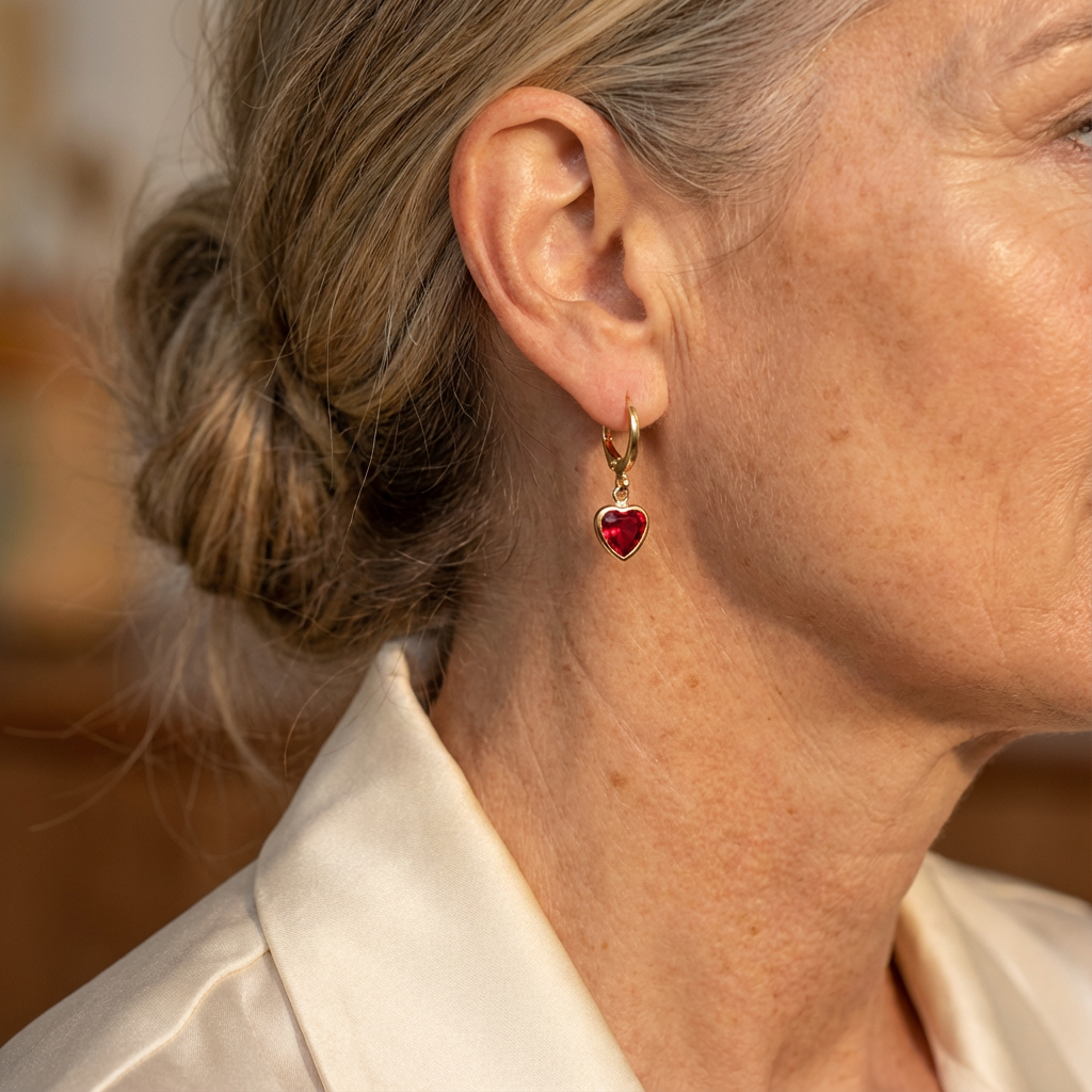 Heart Earrings in Three Colours
