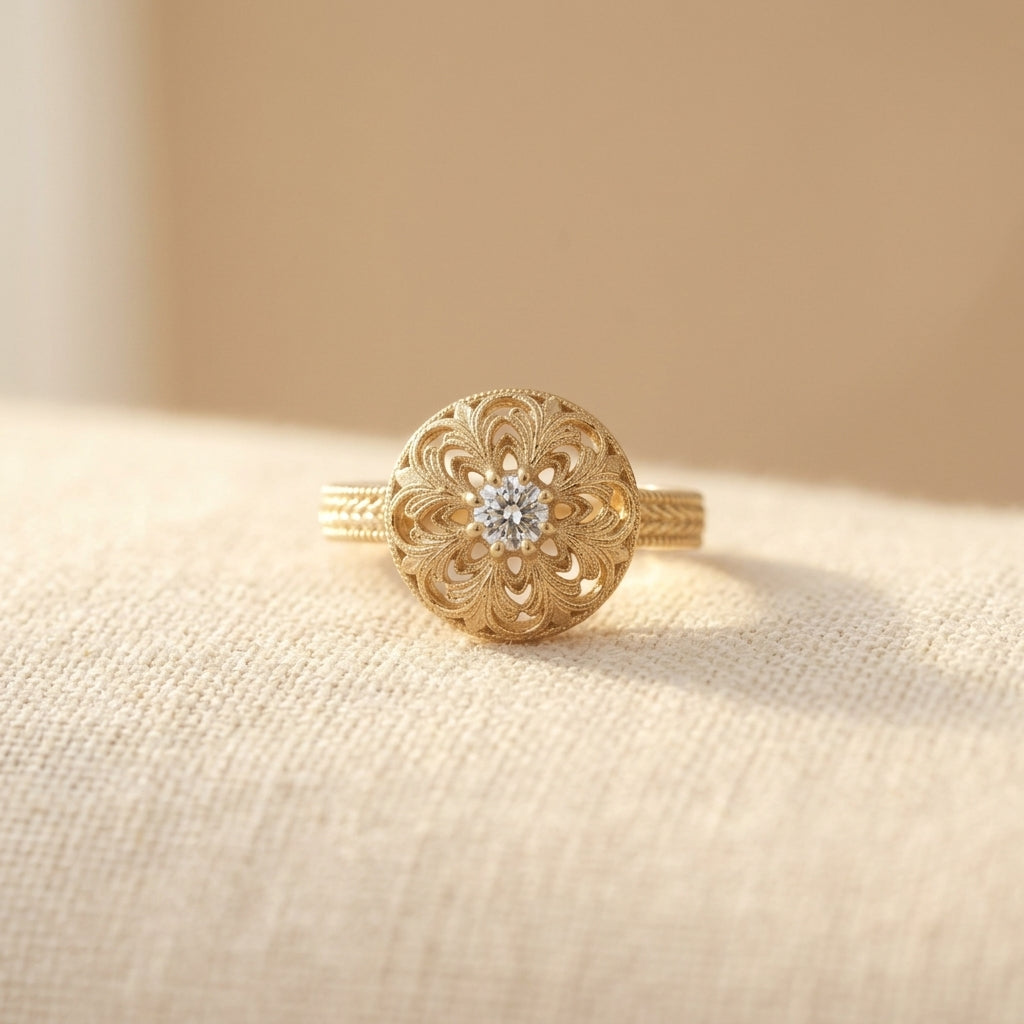 Gold-Tone Pearl Ring