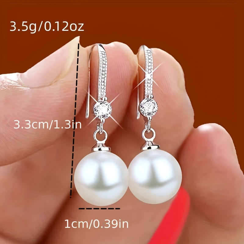 Ovale oorbellen met druppelhanger