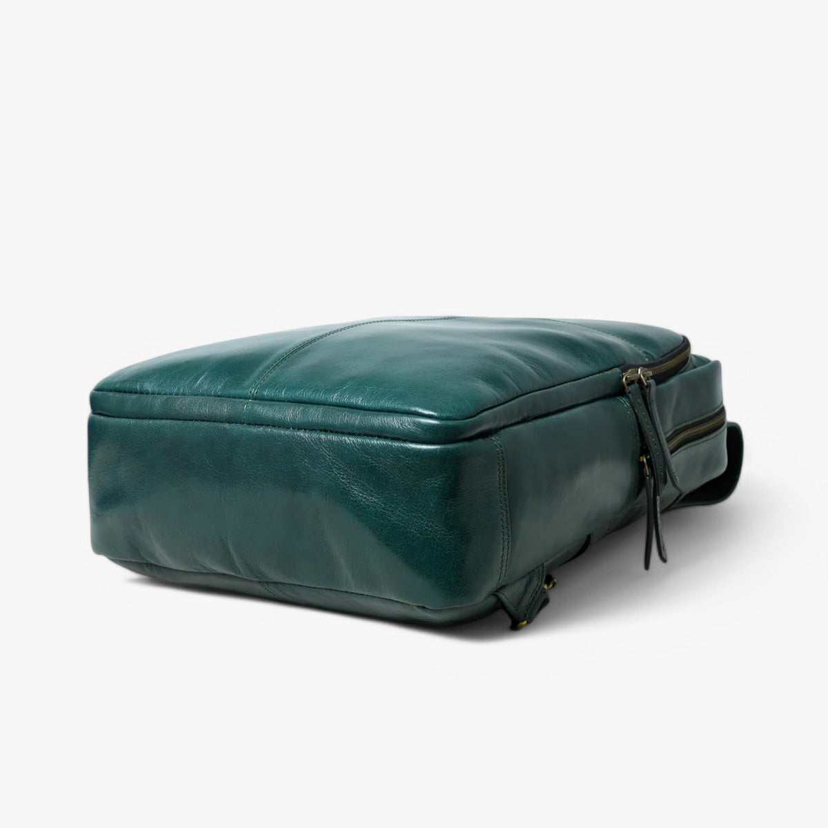 Rich Green Italian Leather Luxury City Backpack