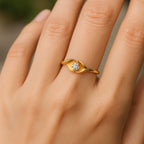 Bloom Crystal Gold-Tone Ring