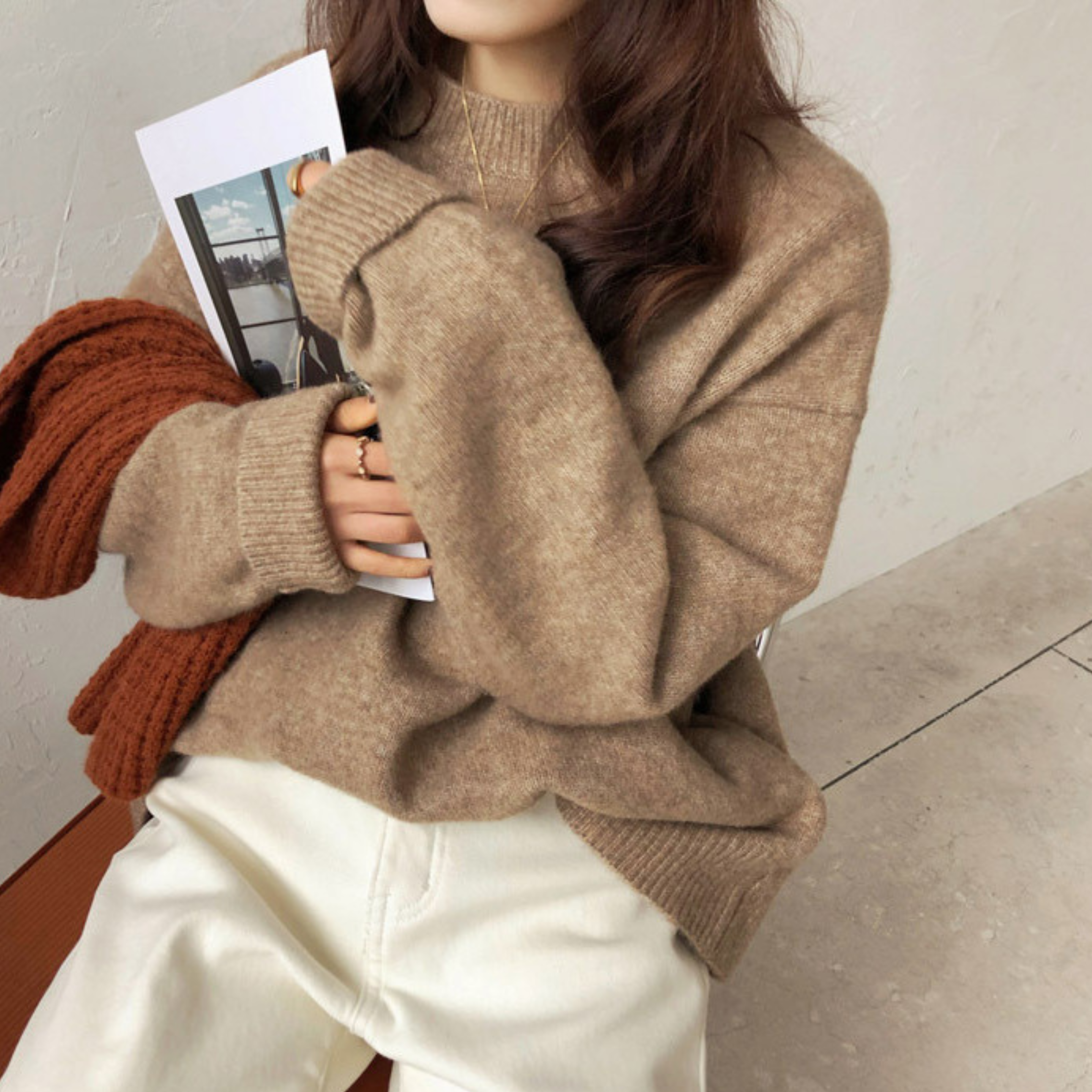 Casual Crew Neck Jumper with Softly Relaxed Proportions