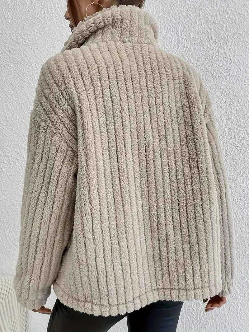 Reversible Velvet Cardigan with a Classic Button Front