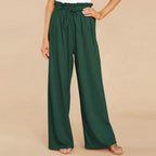 Paperbag-Waist Wide-Leg Trousers
