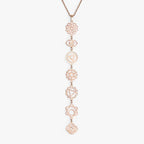 Ketting met zeven stenen en goudkleurige hanger