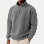 Quarter Zip Knit Jumper with a Soft and Breathable Finish