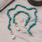 Turquoise and Pearl Toggle Jewellery Set