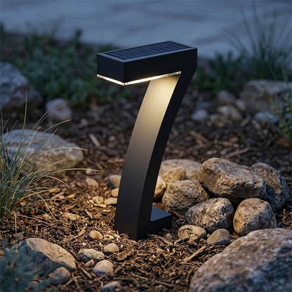 Modern Solar Pathway Lights - Sleek IP65 Waterproof LED Garden Decor (Warm White)
