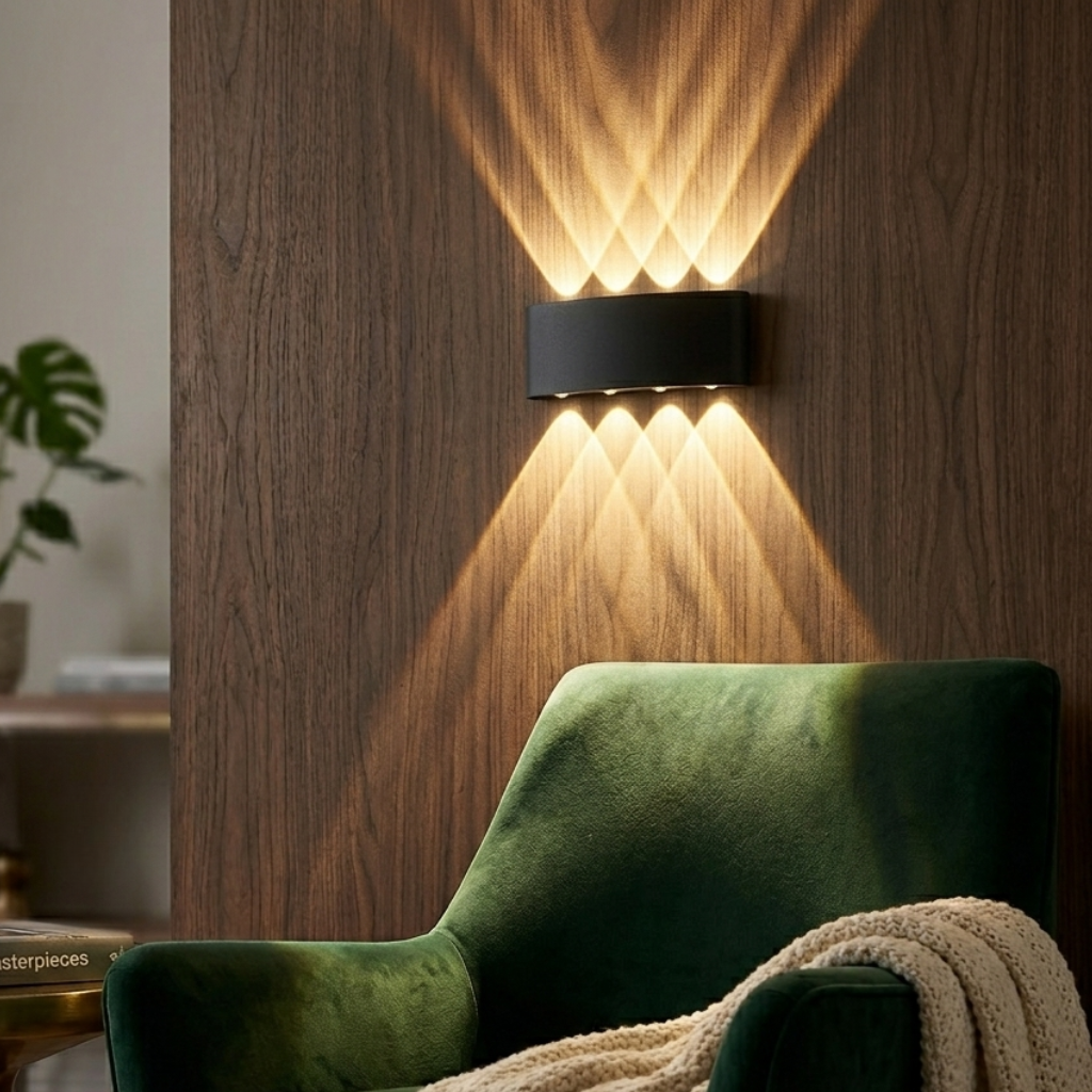 Indoor/Outdoor Aluminum LED Wall Lamp – IP65 Waterproof Decorative Sconce