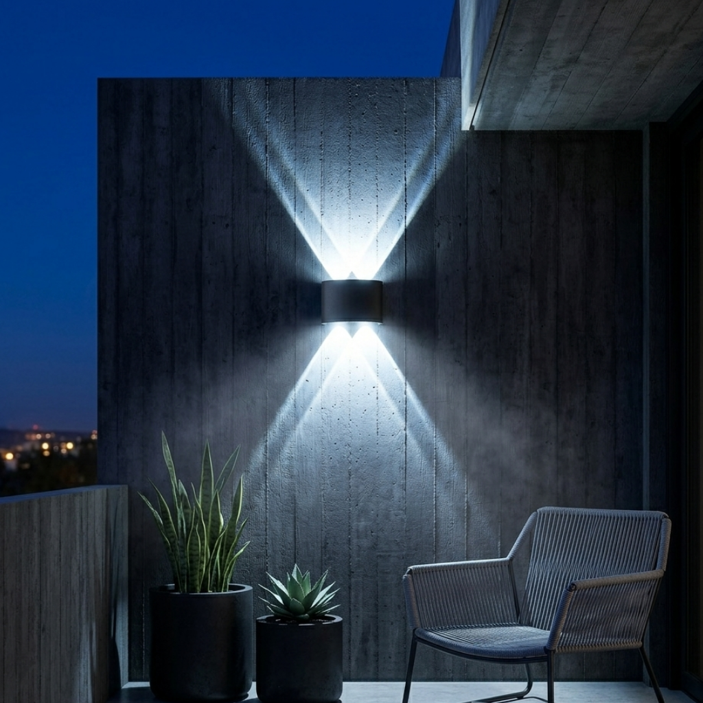 Modern LED Up Down Wall Sconce – IP65 Waterproof Indoor/Outdoor Aluminum Light