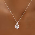 Zilverkleurige druppelketting
