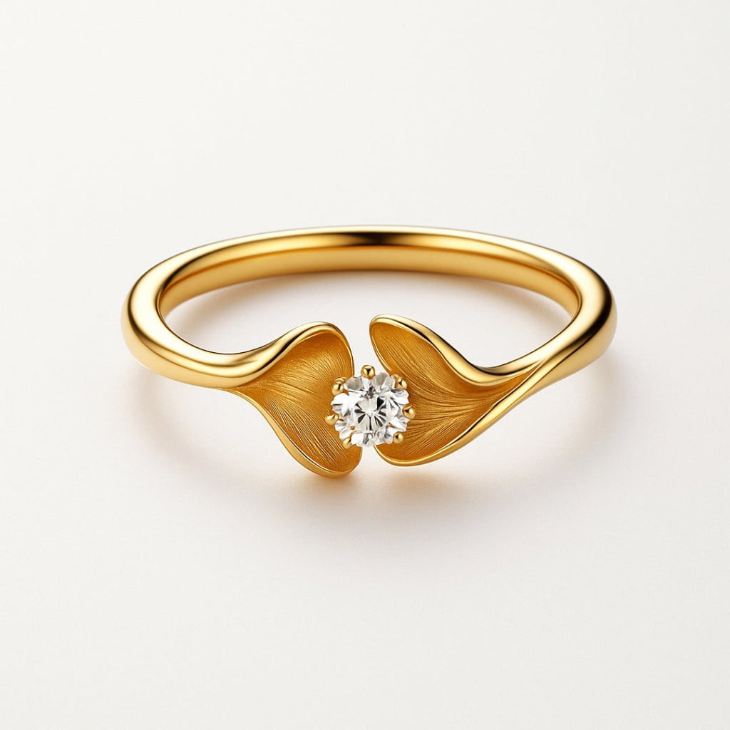 Bloom Crystal Gold-Tone Ring