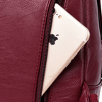 Elegant Soft Leather Backpack That Sits Evenly on Both Shoulders
