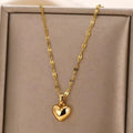 Goudkleurige hartketting