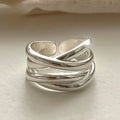 Verstelbare boho zilverkleurige ring