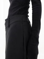 Asymmetric Wrap Wide-Leg Trousers