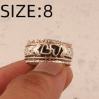 Vintage-Style Butterfly Heart Silver-Plated Spinner Ring