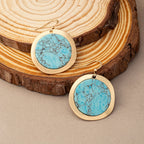 Vintage Bohemian Round Turquoise Earrings