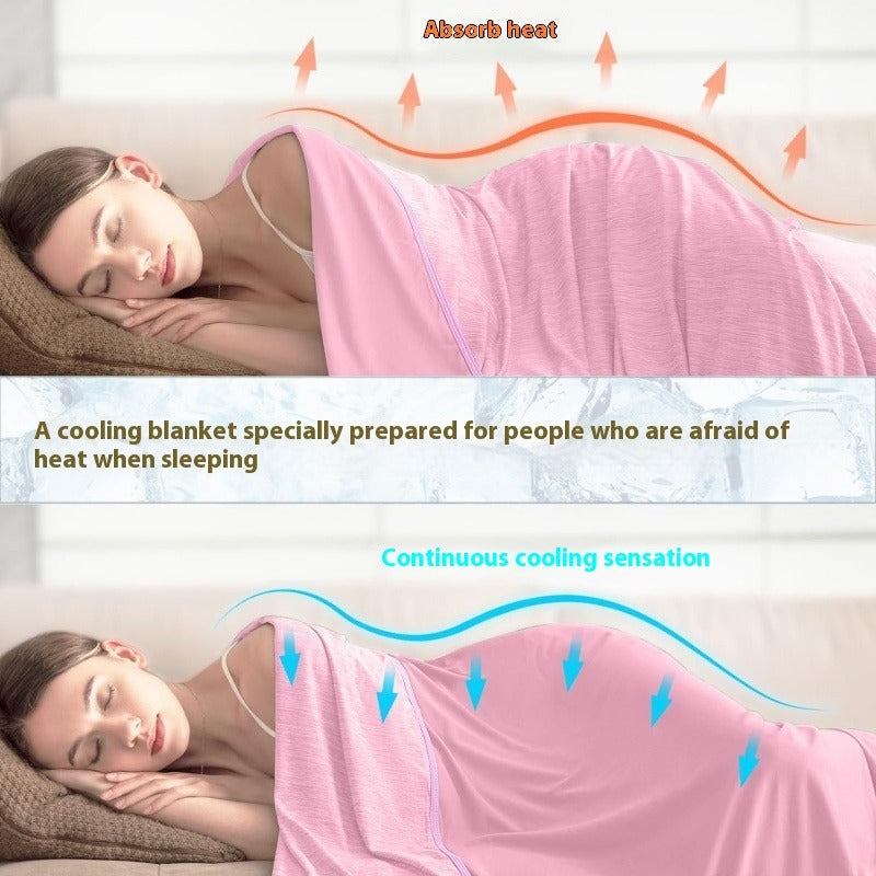Cooling Summer Blanket – Breathable Ice Silk Throw for Bed, Sofa & Travel