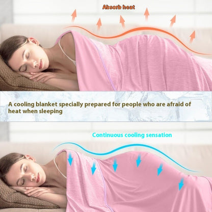 Cooling Summer Blanket – Breathable Ice Silk Throw for Bed, Sofa & Travel