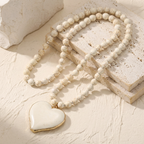 Heart Bead Necklace in Two Colours