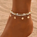 Three-Piece Layered Gold-Tone Anklet Set