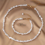 Baroque Pearl Necklace and Bracelet Set
