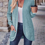Softly Draped Knit Cardigan for Layering Over Dresses