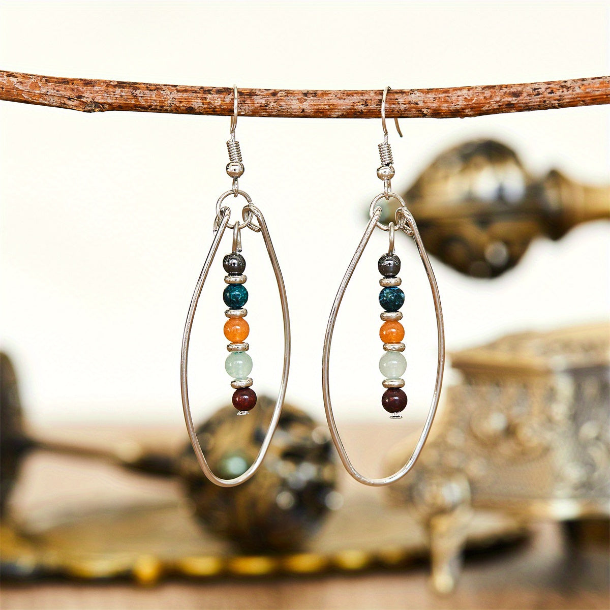 Boho druppeloorbellen met kralen