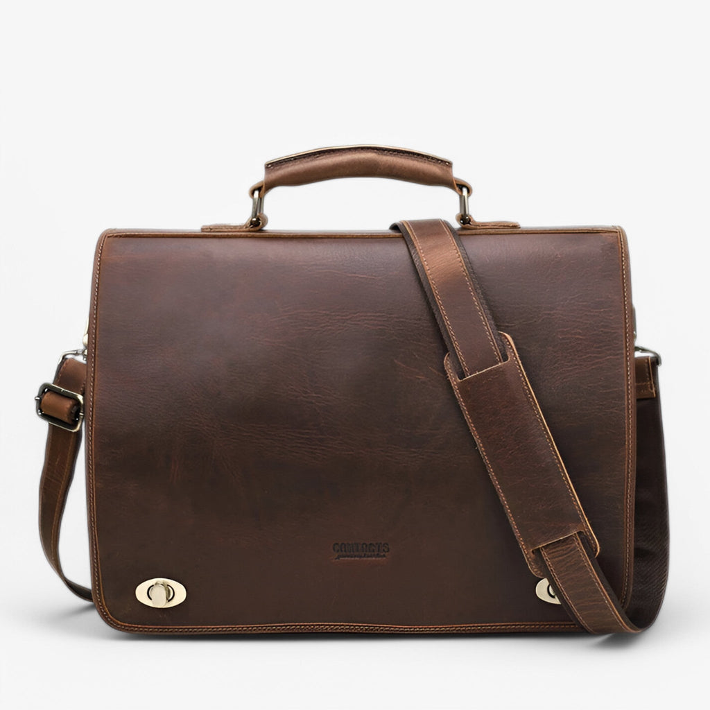 Men's Elegant Genuine Leather Business Briefcase